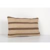 Vintage Striped Organic Hemp Kilim Pillow, Bohemian Organic | Cushion in Pillows by Vintage Pillows Store