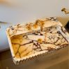 Modern Design Fluted Calacatta Viola Marble Sink | Water Fixtures by AYMARBLEDESIGN LLC
