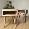 Scandinavian End Table, Cubby End Table | Tables by Crafted Glory. Item composed of oak wood in scandinavian style