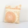 Vintage Cotton Suzani Pillow Cover, Square Exquisite White W | Cushion in Pillows by Vintage Pillows Store