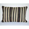 16" X 24" Vintage Kilim Pillowcase Throw Rug Pillow | Cushion in Pillows by Vintage Pillows Store. Item composed of cotton and fiber