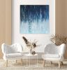 Navy blue painting original gold silver leaf painting | Oil And Acrylic Painting in Paintings by Berez Art. Item composed of canvas