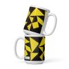 Coffee  Mug - Golden Fracture - Geometric Minimalist | Work by Eman's Gallery