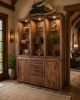 Solid Wood Curio Cabinet with Glass Shelves | Cupboard in Storage by Pelican State Woodworks