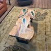 Epoxy Olive Resin Coffee Table, Custom Live edge Olive Wood | Tables by Ironscustomwood