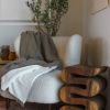 Alaia Sherpa Throw - MOSS | Linens & Bedding by HOUSE NO.23