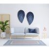 Set of Shades of Blue Leaf -3 Feet | Macrame Wall Hanging in Wall Hangings by YASHI DESIGNS by Bharti Trivedi