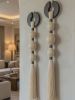 Taupe Macrame Wall Hanging, Modern Neutral Tassel Tapestry, Large Boho Tassel Wall Art | Wall Hangings by İnanç Yılmaz