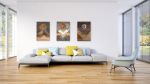 Blood Moon, Sunny Mountains, Waxing Crescent 22"x32" | Wall Sculpture in Wall Hangings by Craig Forget. Item composed of wood in mid century modern or contemporary style