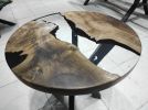 Epoxy Coffee Table 24" Diameter, Round Walnut Wood | Dining Table in Tables by LuxuryEpoxyFurniture. Item composed of wood & synthetic