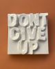 Don't Give Up 4" x 4" | Mixed Media in Paintings by Emeline Tate. Item composed of canvas & synthetic