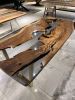 Oak Epoxy Table - Oak Table - Oak Dining Table | Tables by Tinella Collection. Item composed of oak wood and synthetic in contemporary or art deco style