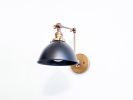 Swing Arm Adjustable Wall Light - Industrial Sconce | Sconces by Retro Steam Works. Item made of brass works with mid century modern & industrial style