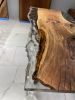 Clear Epoxy Dining Table - Handmade Epoxy Resin Wood Table | Tables by Tinella Collection. Item made of oak wood with synthetic works with contemporary & art deco style