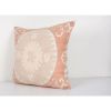 Vintage Neutral Pink Suzani Pillow Fashioned from a Mid-20th | Cushion in Pillows by Vintage Pillows Store