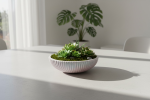 Blush Ribbed Classic Planter | Decorative Bowl in Decorative Objects by RAW & UNIQ