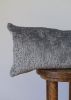 Silver-Blue Chenille Lumbar Pillow 12x24 | Pillows by Vantage Design