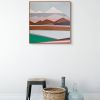 Original 30x30 Geometric Mountain Landscape | Vista by Shilo Ratner | Work by Shilo Ratner