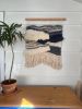 modern nautical wave fringe weaving | Tapestry in Wall Hangings by Wolfpit Studio. Item made of wood & cotton compatible with contemporary and country & farmhouse style