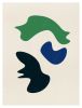 Modern Abstract print with colorful cut-out organic shapes | Prints by Capricorn Press. Item made of paper works with boho & minimalism style