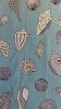 Seashells In Blue Tapestry | Wall Hangings by Neon Dunes by Lily Keller