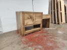 Custom Single Sink Vanity With Make Up Area | Countertop in Furniture by Limitless Woodworking. Item made of maple wood works with mid century modern & contemporary style