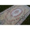 Hand Knotted Faded Yellow Wool Turkish Sparta Rug | Small Rug in Rugs by Vintage Pillows Store. Item made of cotton with fiber