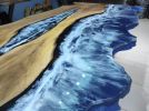 Living Room Ocean Sea River Epoxy Table | Dining Table in Tables by LuxuryEpoxyFurniture. Item made of wood with synthetic