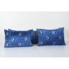 Christmas Gift Blue Lumbar Pillow Cover, Set of Three Lamb H | Cushion in Pillows by Vintage Pillows Store