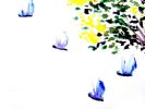 Butterflies | Watercolor Painting in Paintings by Brazen Edwards Artist. Item made of canvas with paper