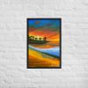 Framed Print - Day Blazed - Tropical Sunset Palm Tree | Work by Eman's Gallery
