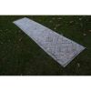 Vintage Kurdish Geometric Faded Pink Low Pile Long Rug | Runner Rug in Rugs by Vintage Pillows Store. Item composed of cotton & fiber