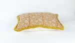 block print pillow, block print fabric, yellow block print | Pillows by Velvet Fringe