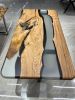 Epoxy Table - Gray Resin Table - Custom Table | Dining Table in Tables by Tinella Collection. Item made of walnut & metal compatible with contemporary and country & farmhouse style