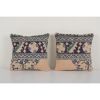 Set of Two Muted Ecru Carpet Rug Pillow | Pillows by Vintage Pillows Store. Item made of fiber
