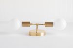 Gold Wall Sconce - Modern Wall Lamp - Model No. 5301 | Sconces by Peared Creation. Item made of brass & glass