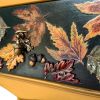 Hand Painted Autumn Leaves Console Table, Solid wood Entryway Table, Mustard Cottage Furniture | Tables by Birds and Gardens Inc. Item composed of maple wood compatible with boho and country & farmhouse style