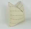 hmong pillow, cream and tan pillow, striped woven cushion | Pillows by velvet + linen