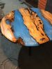 Epoxy Resin Round Dining Table With Olive Wood | Coffee Table in Tables by Tinella Collection. Item made of wood with synthetic works with minimalism & contemporary style