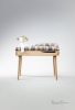Upholstered Bench / Stool / Seat / Ottoman | Benches & Ottomans by Manuel Barrera Habitables. Item composed of oak wood and fabric