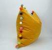 pom pom pillow // jumbo pom pom pillow // velvet pom cushion | Pillows by velvet + linen