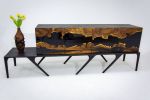 Custom Order Tv Unit - Wooden Sideboard - Epoxy Resin | Storage by TigerWoodAtelier. Item made of walnut works with minimalism & contemporary style