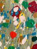 Blooming Fragments of Color – Original Red Abstract Floral Painting | Oil And Acrylic Painting in Paintings by Dario Moschetta