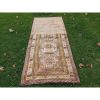 Muted Colors Carpet, Mid Century Caucasian Style Geometric | Runner Rug in Rugs by Vintage Pillows Store. Item made of cotton & fiber