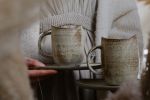SET of (2 mugs) Earthling - "Simplicity" - organic natural | Drinkware by Laima Ceramics. Item made of stoneware works with minimalism style