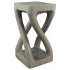 Haussmann® Wood Vine Twist Stool Accent Table 12 in x 22 in | Chairs by Haussmann®