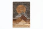 Blood Moon, Sunny Mountains, Waxing Crescent 22"x32" | Wall Sculpture in Wall Hangings by Craig Forget. Item composed of wood in mid century modern or contemporary style