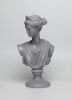 Grey Diana XL Greek Goddess Head Candle - Roman Bust Figure | Sculptures by Agora Home. Item composed of synthetic in minimalism or contemporary style