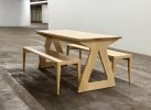 Handmade Drop-Leaf Console Table: Mid-Century Modern Dining Table, USA made | Banquette Table in Tables by Marco Bogazzi