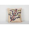 Square Tashkent Suzani Pillow Case Made from a 19th Century | Cushion in Pillows by Vintage Pillows Store